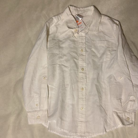 Gymboree boys 5-6 white linen button-down, long sleeve shirt - Picture 1 of 6